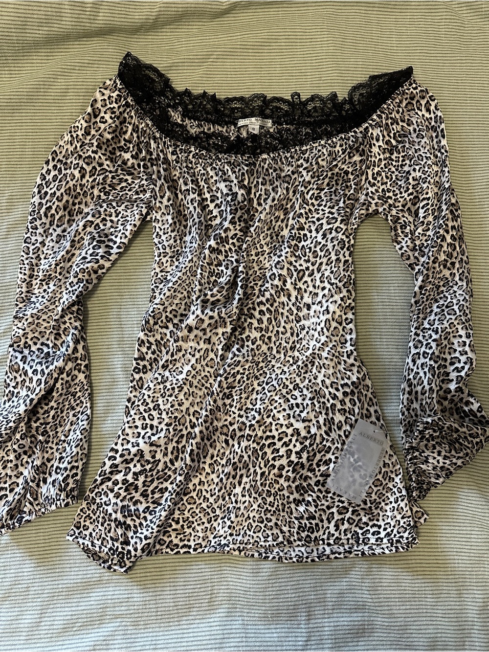 NWT Silk Leopard-print Top